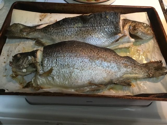 Baked Whole Rainbow Trout