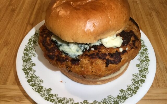 Buffalo Chicken Burger with Blue Cheese