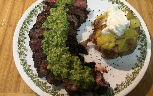 Argentinian Style Steak with Chimichurri Sauce