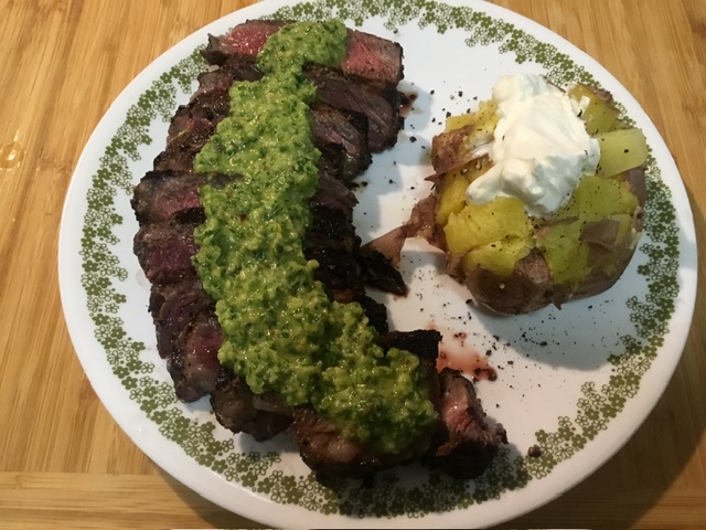 Argentinian Style Steak with Chimichurri Sauce