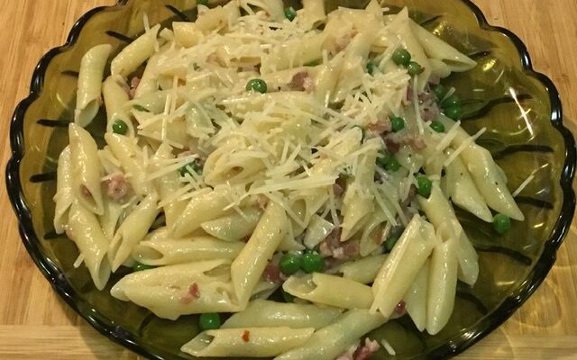 Penne with Peas and Pancetta