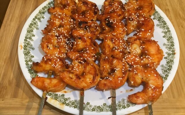 Gochujang Marinated Grilled Shrimp