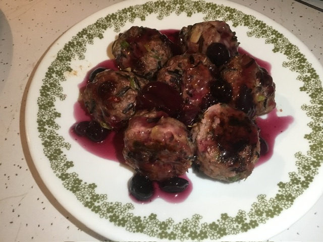 Cranberry Wild Rice Venison Meatballs with Wojapi Sauce