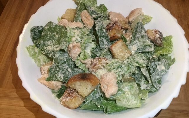 Chicken Caesar Salad with Homemade Dressing