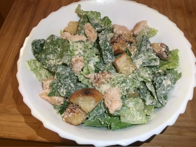 Chicken Caesar Salad with Homemade Dressing