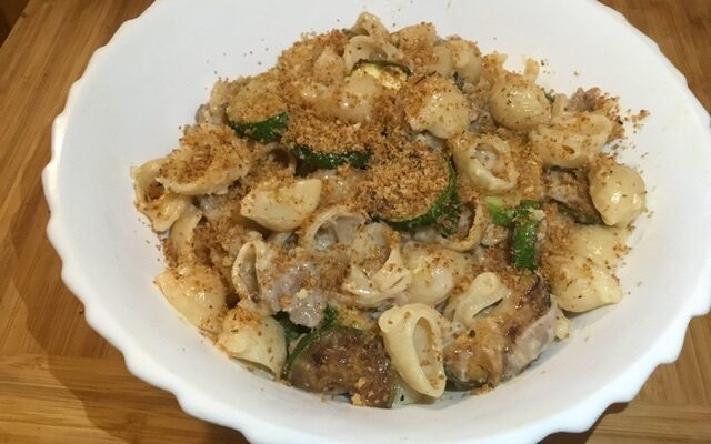 Caramelized Zucchini and Italian Sausage Pasta