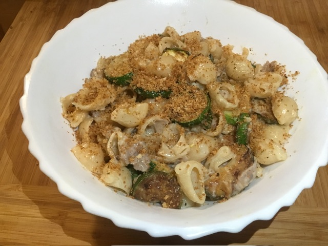 Caramelized Zucchini and Italian Sausage Pasta